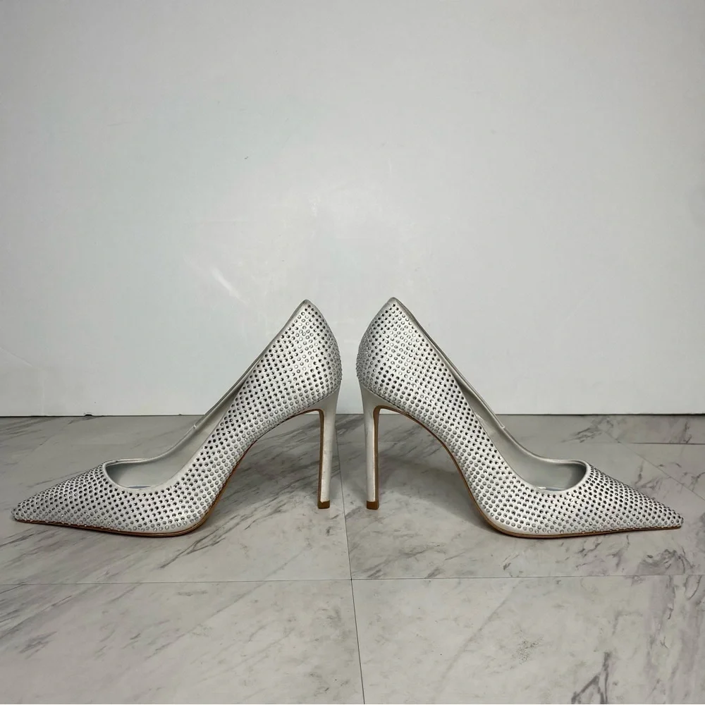 Schutz Lou Crystal Pointy Toe Pump 9B